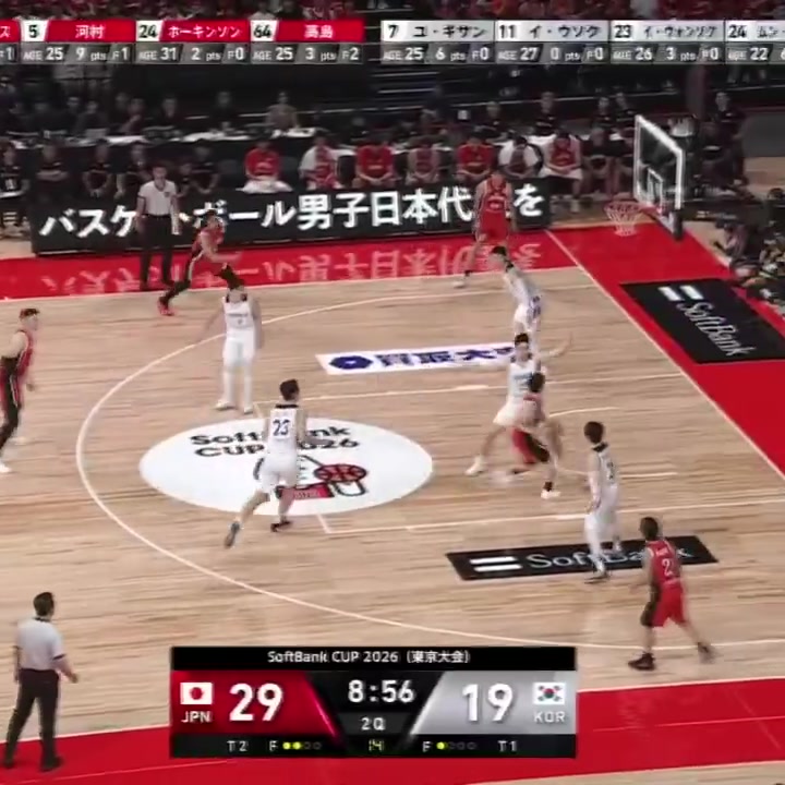 快船新援~河村勇辉热身赛上演远距离背传 可惜霍金森接球三分不中